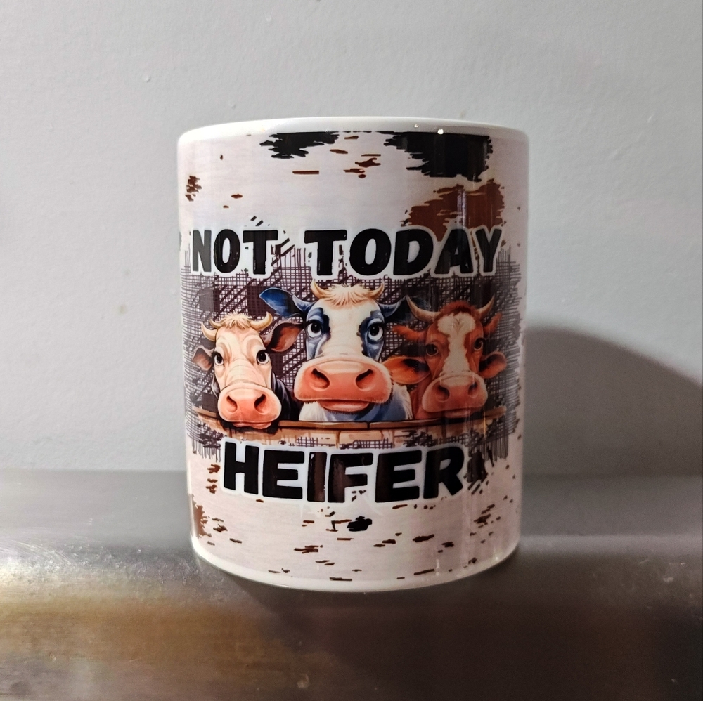 Cow Print Mug with Fun Text